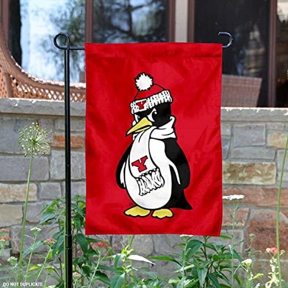 Youngstown State Penguins 12.5X18inch Double Sided Yard And Garden College Banner Flag Is Printed In The USA,
