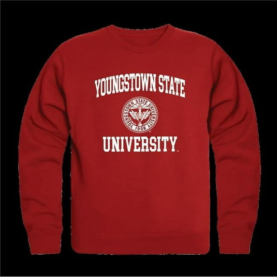 Youngstown State University Penguins Seal Crewneck Sweatshirt, Red - Medium