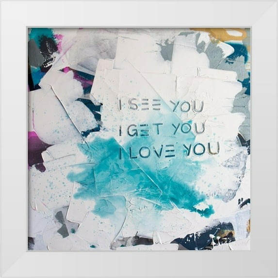 Youngstrom, Kent 20x20 White Modern Wood Framed Museum Art Print Titled - i see you diptych I
