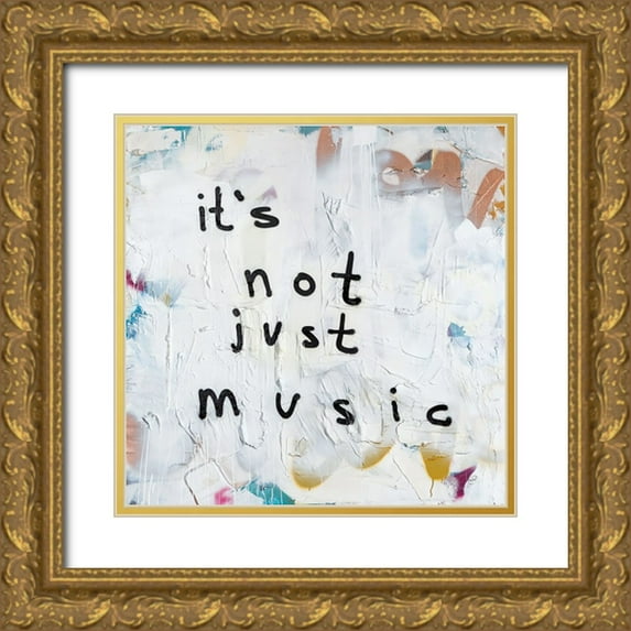 Youngstrom, Kent 26x26 Gold Ornate Wood Framed with Double Matting Museum Art Print Titled - Not Just Music