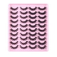 Youngver Cat Eye Lashes， Natural Synthetic Volume False Eyelashes Pack