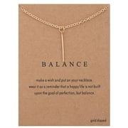 Youngver Gold Necklace for Women Exquisite Female Necklace Simple and Cute Pendant Initial Choker Necklace Cross Necklace Pearl Necklace