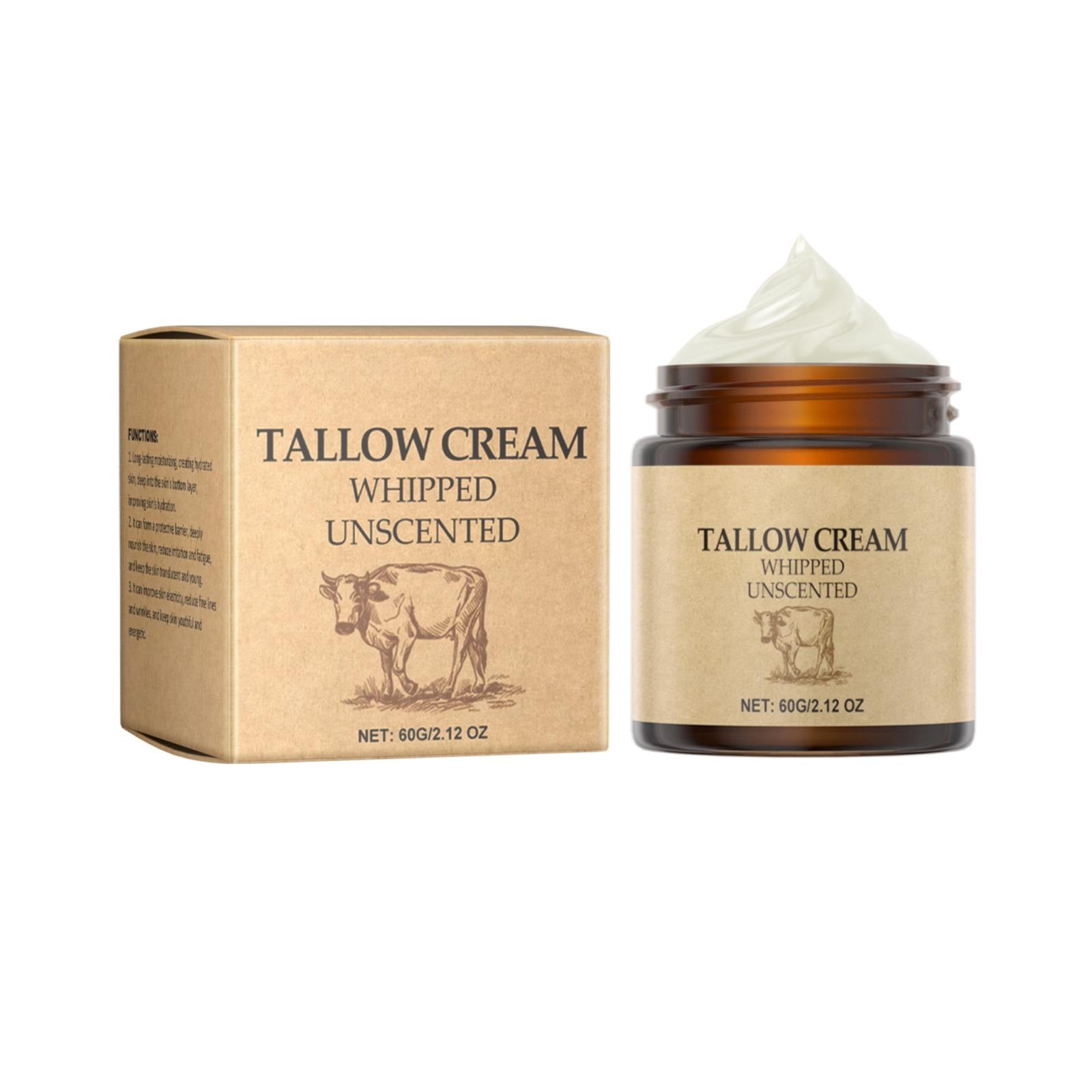 Youngver Moisturizer， Beef Tallow Balm Face and Body Moisturizer