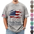 thumbnail image 1 of Youpwaven Men's 250th Anniversary USA Graphic T-Shirt, Vintage Washed We The People Patriotic Tee, Loose Fit Short Sleeve 1776-2026 Commemorative Top, 1 of 5