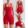 thumbnail image 1 of Youpwaven Women's Yoga Outfits Workout Rompers with Removable Padded Bras - Summer Casual Crossback Stretch Overalls One Piece Atheletic Running Jumpsuit, Size S-L, 1 of 4