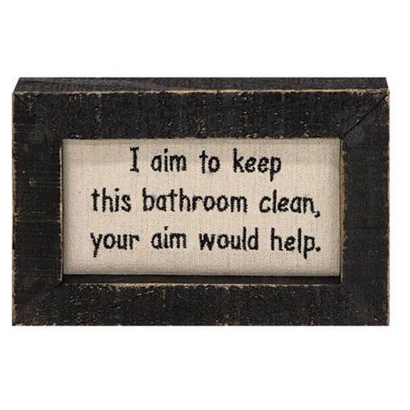 Your Aim Framed Stitchery