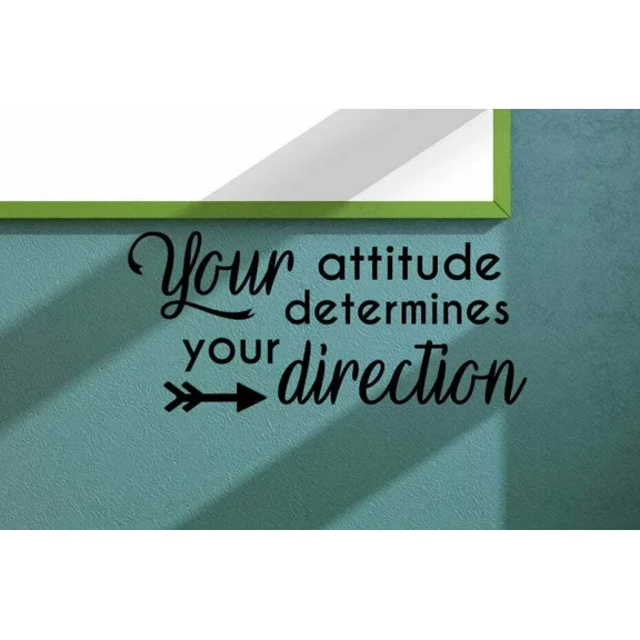 Your Attitude Determines Direction Wall Decal Quote Words Motivation Home Decor