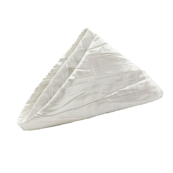 Your Chair Covers - 10 Pack 20 Inch Crinkle Taffeta Cloth Napkins White