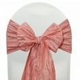 thumbnail image 1 of Your Chair Covers - 10 Pack Crinkle Taffeta Chair Sashes Coral, 1 of 2