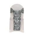 thumbnail image 1 of Your Chair Covers - 10 Pack Damask Zebra Taffeta Sashes White and Black, 1 of 2