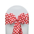 thumbnail image 1 of Your Chair Covers - 10 Pack Satin Sashes Red/White Polka Dots, 1 of 4