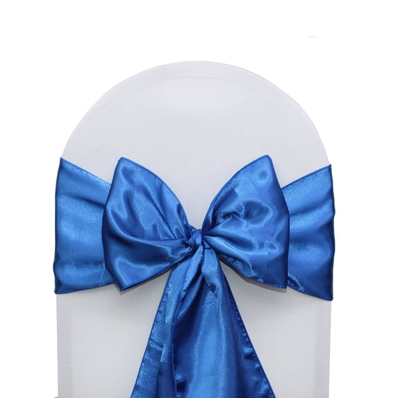 YCC Linens - 10 Pack Satin Sashes Royal Blue