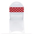 thumbnail image 1 of Your Chair Covers - 10 Pack Stretch Spandex Chair Bands Red and White Polka Dot, 1 of 2
