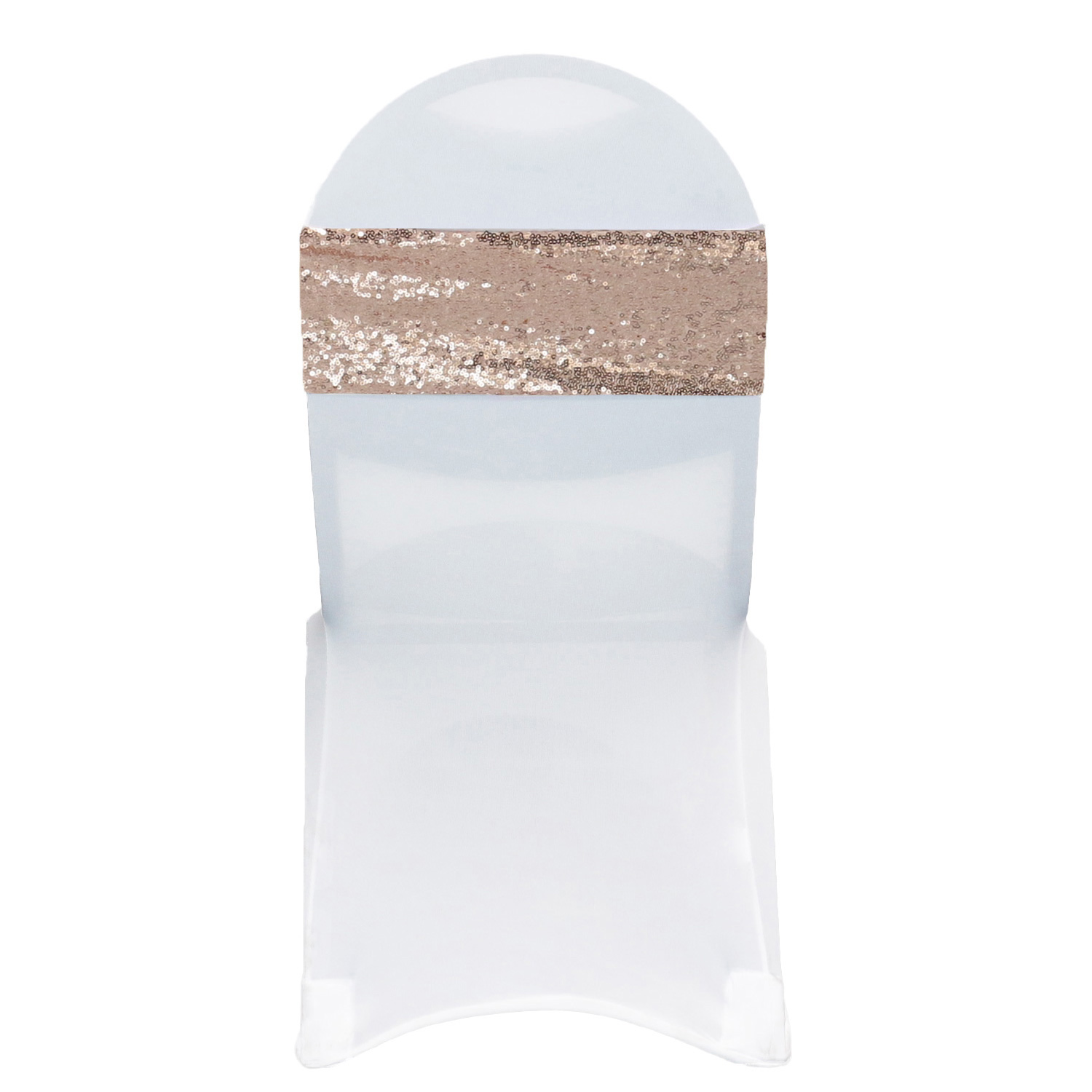 Your Chair Covers 10 Pack Stretch Spandex Glitz Sequin Bands Blush Walmart