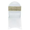 thumbnail image 1 of Your Chair Covers - 10 Pack Stretch Spandex Glitz Sequin Bands Champagne, 1 of 3