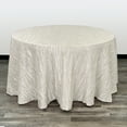 thumbnail image 1 of Your Chair Covers - 108 Inch Round Crinkle Taffeta Tablecloth Ivory, 1 of 5
