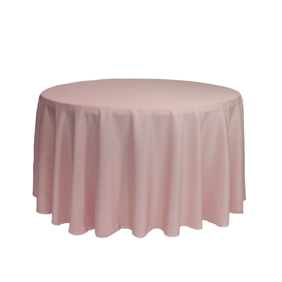 Your Chair Covers - 108 Inch Round Polyester Tablecloth Blush