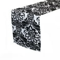 thumbnail image 1 of Your Chair Covers - 12 x 108 Inch Damask Table Runner White and Black, 1 of 3