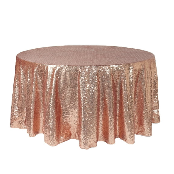 Your Chair Covers - 120 Inch Round Glitz Sequin Tablecloth Blush
