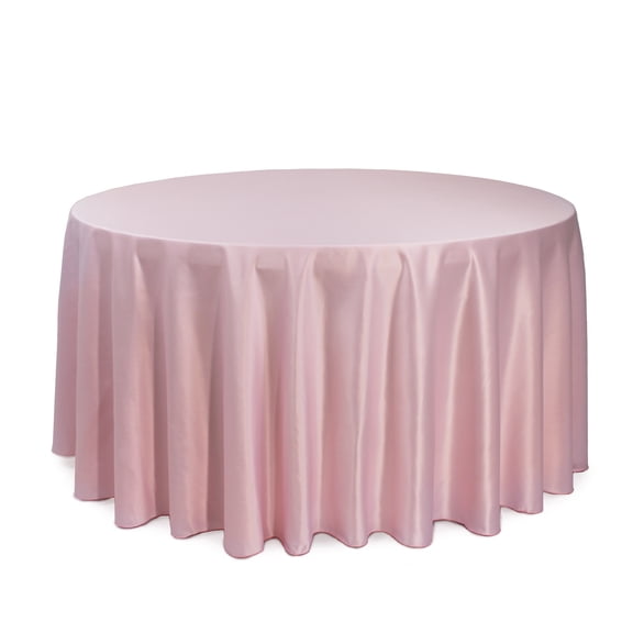 Your Chair Covers - 120 Inch Round L'amour Tablecloth Pink