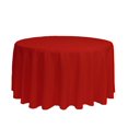 thumbnail image 1 of YCC Linens - 120 Inch Round Polyester Tablecloth Red, 1 of 1