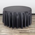 thumbnail image 1 of Your Chair Covers - 120 Inch Round Satin Tablecloth Black, 1 of 4