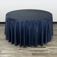 Your Chair Covers 120 Inch Round Satin Tablecloth Navy Blue