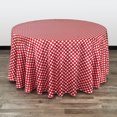 thumbnail image 1 of Your Chair Covers - 120 Inch Round Satin Tablecloth Red/White Polka Dots, 1 of 2