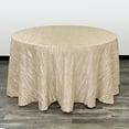 thumbnail image 1 of Your Chair Covers - 132 Inch Round Crinkle Taffeta Tablecloth Champagne, 1 of 4