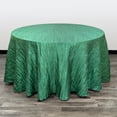 thumbnail image 1 of Your Chair Covers - 132 Inch Round Crinkle Taffeta Tablecloth Hunter Green, 1 of 3