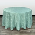 thumbnail image 1 of Your Chair Covers - 132 Inch Round Crinkle Taffeta Tablecloth Tiffany, 1 of 3