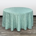 thumbnail image 1 of YCC Linens - 132 Inch Round Crinkle Taffeta Tablecloth Tiffany, 1 of 3