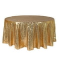 thumbnail image 1 of Your Chair Covers - 132 Inch Round Glitz Sequin Tablecloth Gold, 1 of 2