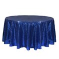 thumbnail image 1 of Your Chair Covers - 132 Inch Round Glitz Sequin Tablecloth Navy Blue, 1 of 1