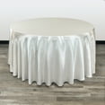 thumbnail image 1 of Your Chair Covers - 132 Inch Round Satin Tablecloth Ivory, 1 of 4