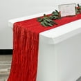 thumbnail image 1 of Your Chair Covers - 14 x 108 Inch Crinkle Taffeta Table Runner Red, 1 of 4