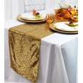 thumbnail image 1 of Your Chair Covers - 14 x 108 Inch Glitz Sequin Table Runner Gold, 1 of 5
