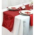 thumbnail image 1 of Your Chair Covers - 14 x 108 Inch Glitz Sequin Table Runner Red, 1 of 4