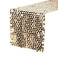 thumbnail image 1 of Your Chair Covers - 14" x 108" Large Payette Sequin Table Runner Champagne, 1 of 3
