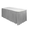 thumbnail image 1 of Your Chair Covers - 17 ft x 29 Inch Polyester Pleated Table Skirt Gray, 1 of 3