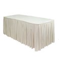thumbnail image 1 of Your Chair Covers - 17 ft x 29 Inch Polyester Pleated Table Skirt Ivory, 1 of 3