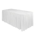 thumbnail image 1 of Your Chair Covers - 17 ft x 29 Inch Polyester Pleated Table Skirt White, 1 of 3