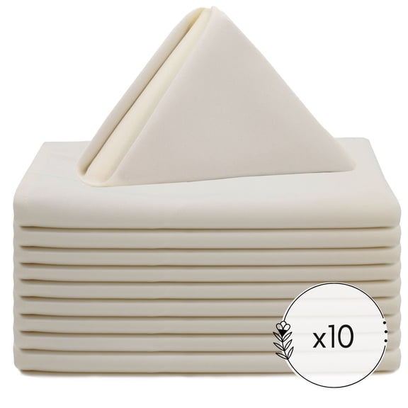 Your Chair Covers 20’’ x 20’’ Elegant Linen Cloth Napkin, Solid Color, 12 Count