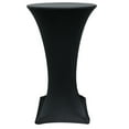 thumbnail image 1 of Your Chair Covers - 24 inch Highboy Cocktail Round Stretch Spandex Table Cover Black for Wedding, Party, Birthday, Patio, etc., 1 of 3
