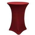 thumbnail image 1 of Your Chair Covers - 30 Inch Highboy Cocktail Round Stretch Spandex Table Cover Burgundy, 1 of 3