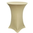 thumbnail image 1 of Your Chair Covers - 30 Inch Highboy Cocktail Round Stretch Spandex Table Cover Champagne, 1 of 3