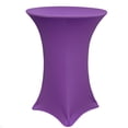 thumbnail image 1 of Your Chair Covers - 30 Inch Highboy Cocktail Round Stretch Spandex Table Cover Purple, 1 of 3