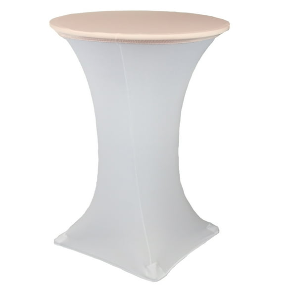 Your Chair Covers - 30" Stretch Spandex Table Topper/Cap Blush for Wedding, Party, Birthday, Patio, etc.