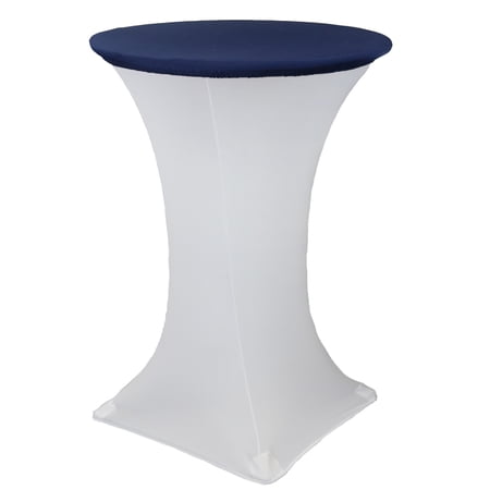 Your Chair Covers - 30" Stretch Spandex Table Topper/Cap Navy Blue for Wedding, Party, Birthday, Patio, etc.