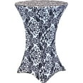 thumbnail image 1 of Your Chair Covers - 30 inch Highboy Cocktail Round Stretch Spandex Damask Table Cover, 1 of 5